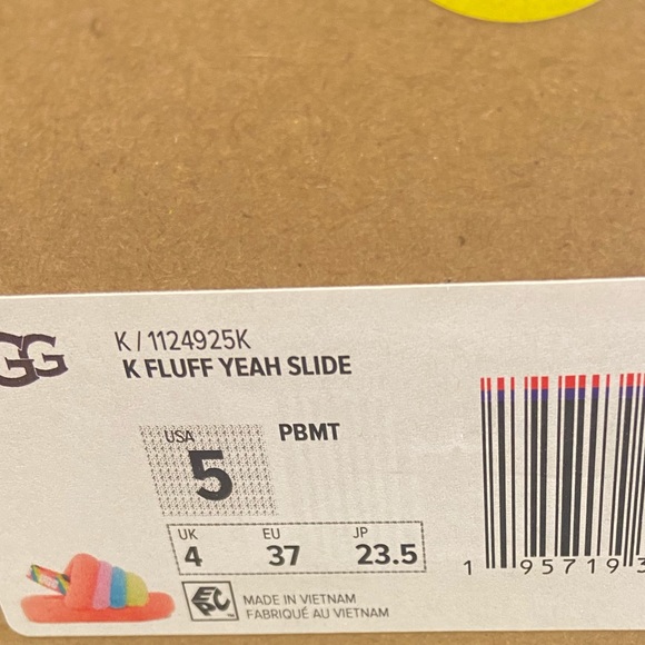 🔖 UGG RARE! FLUFF YEAH PEACH BLISS MULTI (BIG KID) - Picture 7 of 7